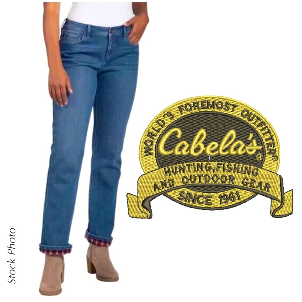 CABELA’S Lined Straight-Leg High-Rise Women’s Jeans (W18R L30)